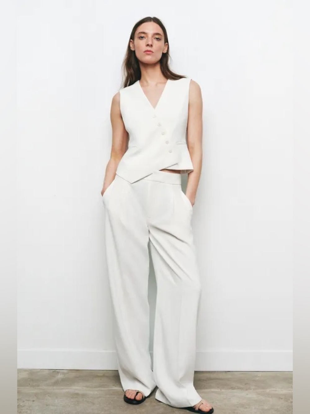 Zara ZW COLLECTION ASYMMETRIC VEST